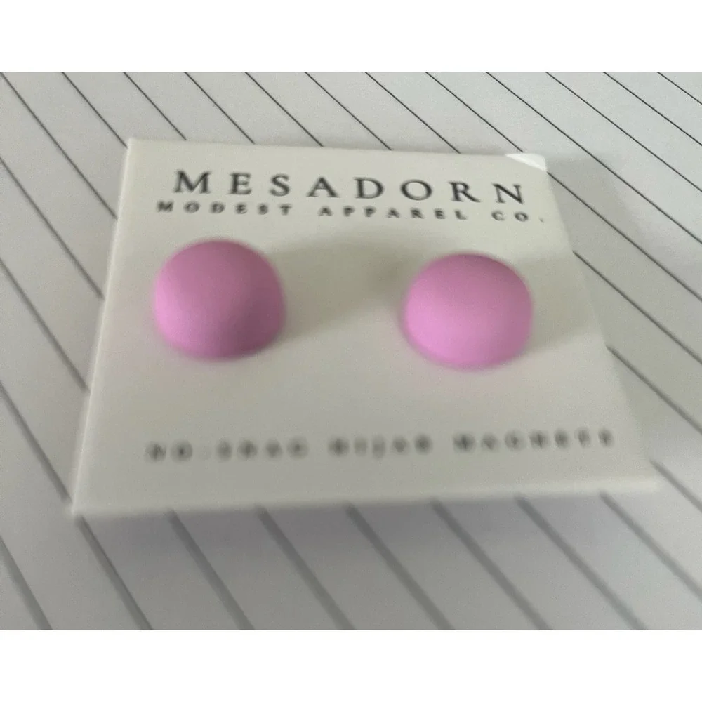 Mesadorn No-Snag Hijab Magnets Matte Pink Round Pack of 2 Modest Apparel Co‎